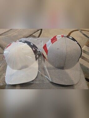 1 Kati Stars And Stripes Hat, White OR  Grey, Price Is For One Hat